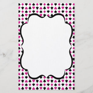 Papelaria Placa de Reprodução Cóstia Rosa e Preta