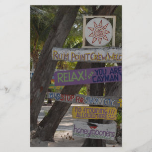 Papelaria Placa de sinalização Rum Point Grand Cayman