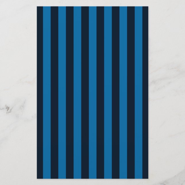 Papelaria Plano de Fundo de Stripes Verticais Azul Personali (Frente)