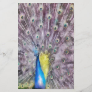 Papelaria Plumagem de Acasquilho de Pavão de Penas Finas