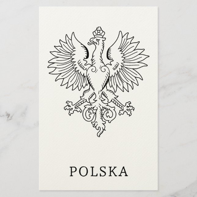 Papelaria Poland's White Eagle Contemporary State Emblem  (Frente)