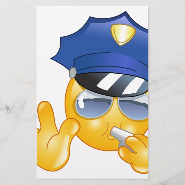 Papelaria polícia emoji (Frente)