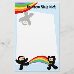 Papelaria Pontapé de Ninja do arco-íris
