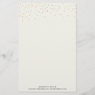 Papelaria Ponto moderno Folha-Arco-íris personalizado dos