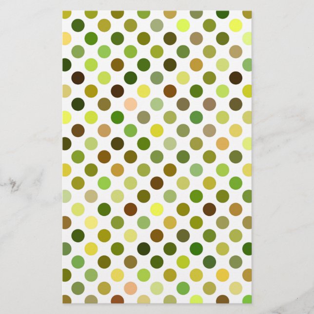 Papelaria Pontos Amarelos e Verde (Frente)