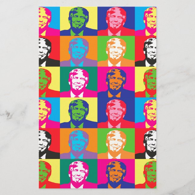 Papelaria pop art donald trump (Frente)