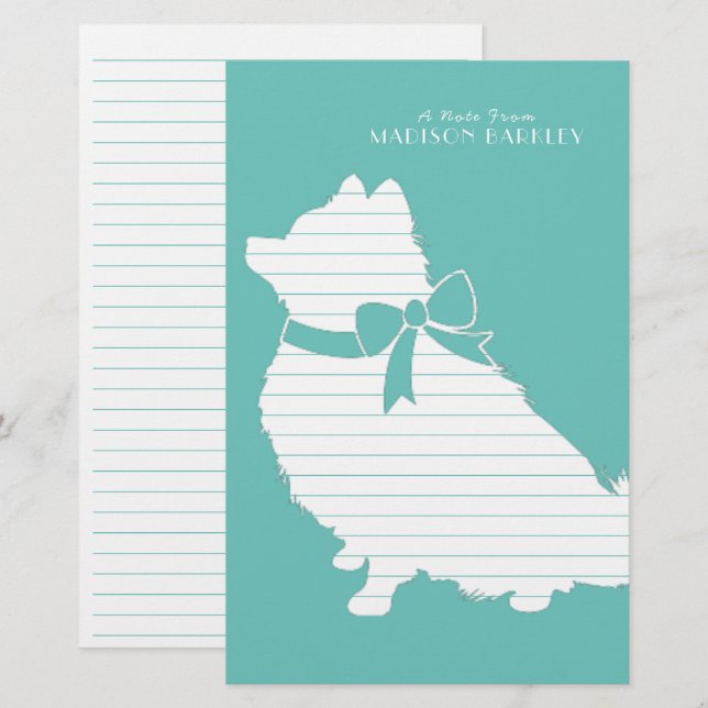 Papelaria Pôpia Pom Pomeraniana (Frente/Verso)