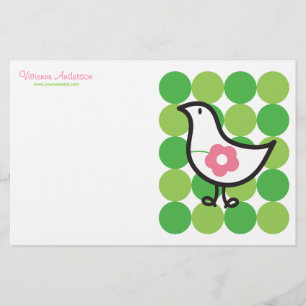 Papelaria Portas brancas de Pintinho de aves de margarida re