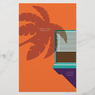 Papelaria Poster de layout de verão
