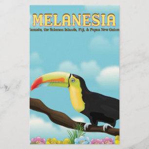 Papelaria Poster de viagens Melanesia Toucan