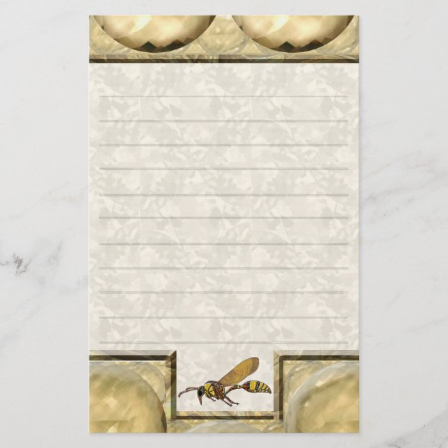Papelaria Potter Wasp Tan Lined (Frente)