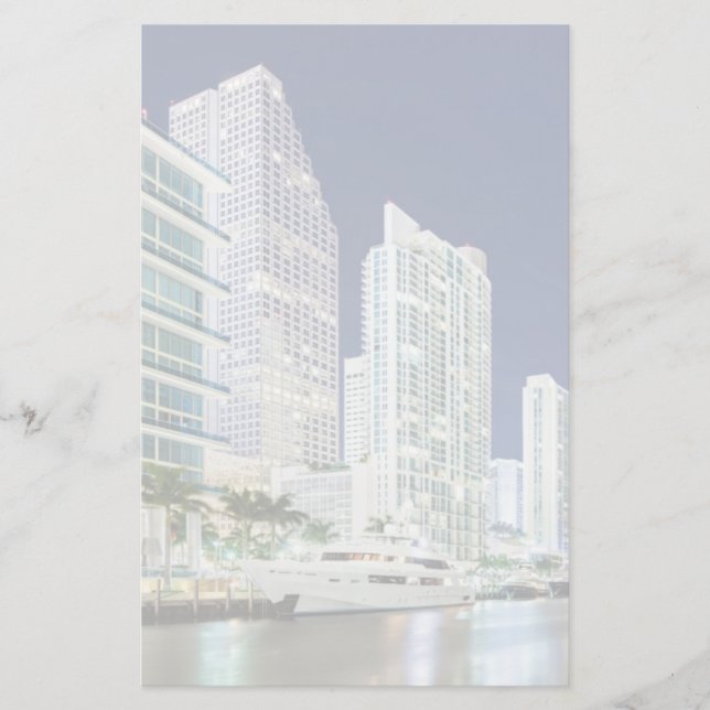 Papelaria Prédios ao longo do rio Miami (Frente)