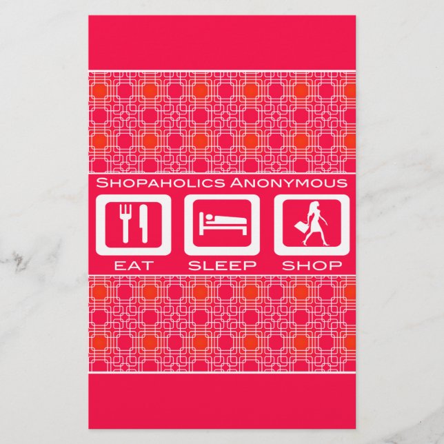 Papelaria Prêmio de Compro de Sono Engraçado Rosa (Frente)