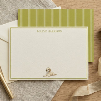 Papelaria Preppy Chartreuse Listra Golden Doodle