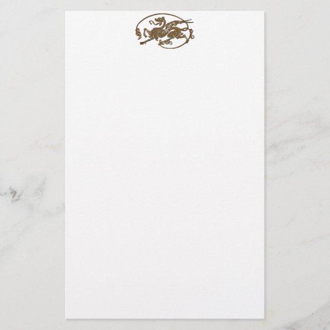 Papelaria Presente Antiquado do Designer de Arte do Dragão M (Frente)