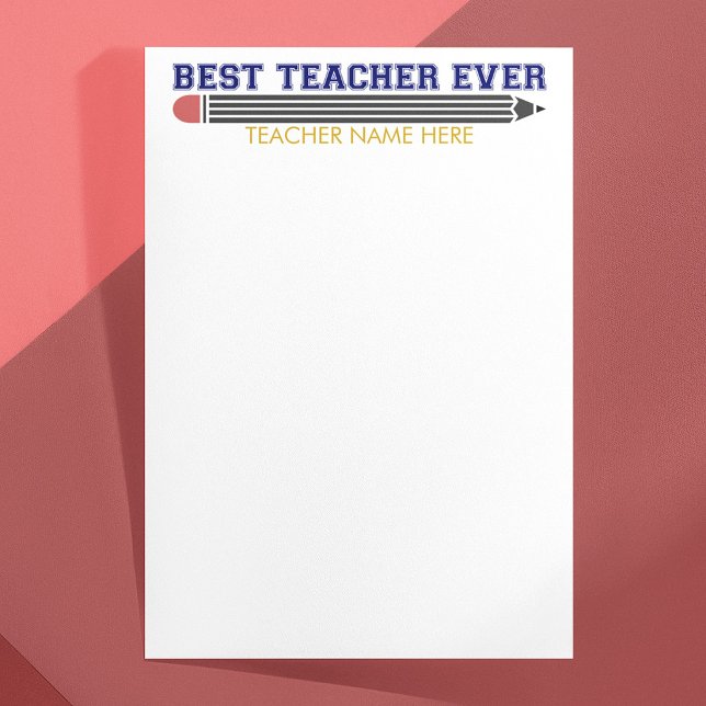 Papelaria Presente Personalizado Melhor Professor de Todos o (Criador carregado)