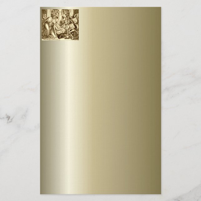 Papelaria Presentes da cena da natividade para o Natal (Frente)