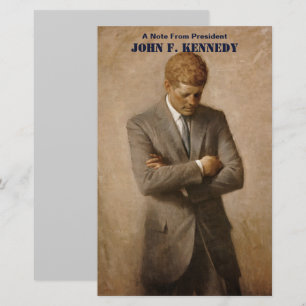 Papelaria Presidente Americano John Kennedy Retrato Pintado