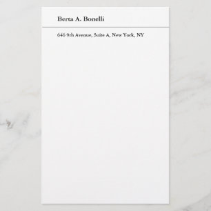 Papelaria Preto Branco Minimalista Moderno Simples