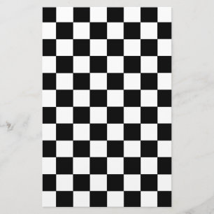 Papelaria Preto e branco Checkered