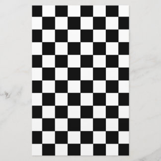Papelaria Preto e branco Checkered