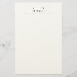 Papelaria Preto e Branco Minimalista Simples Moderno