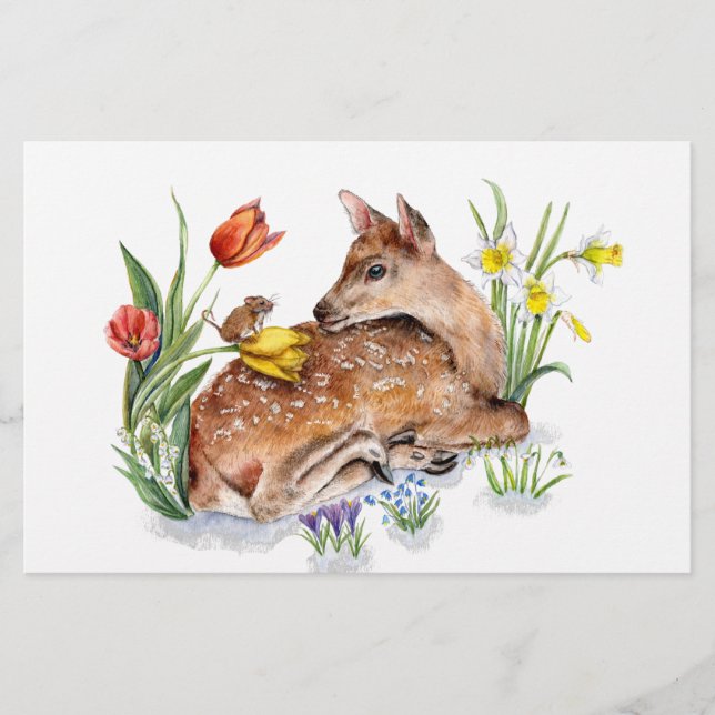 Papelaria Primavera Deer (Frente)
