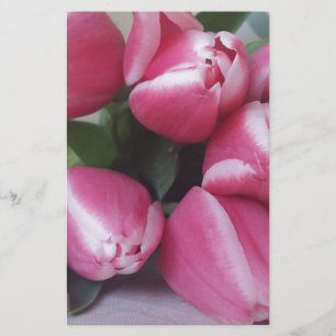 Papelaria Primavera Floral de Tulipas Rosa, Flores
