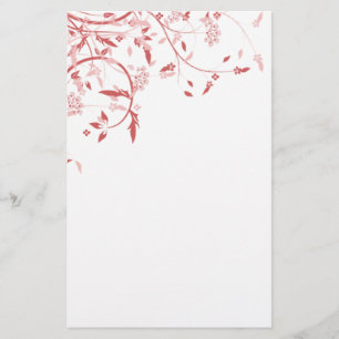 Papelaria Primavera Vine & Birds & White Papel de carta