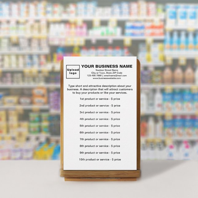 Papelaria Produtos ou serviços para empresas em papel branco (Your business products or services on white stationery.)