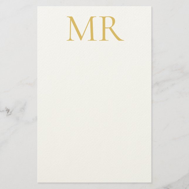 Papelaria Professional Classical Monogram Minimalist Plain (Frente)
