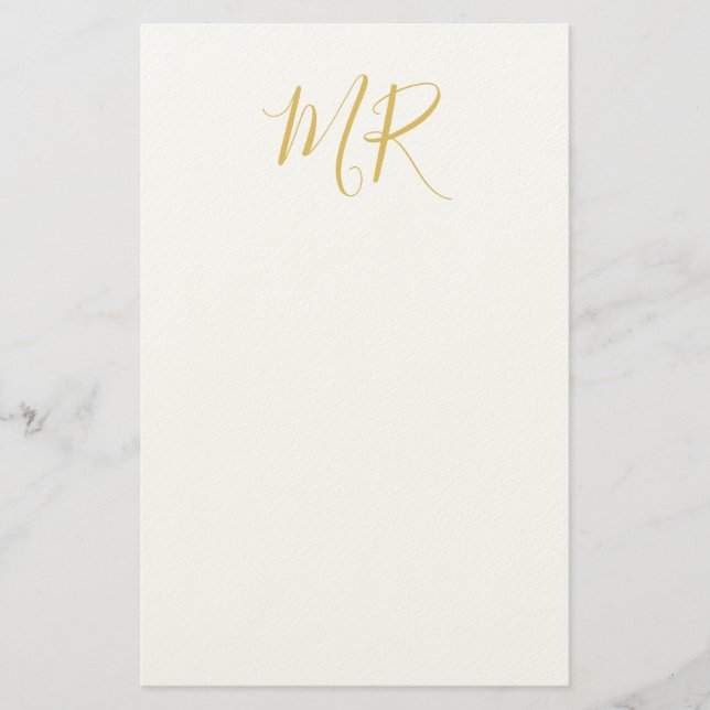 Papelaria Professional Classical Monogram Minimalist Plain (Frente)