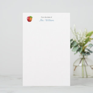 Papelaria Professor da Escola da Apple Vermelha Doce