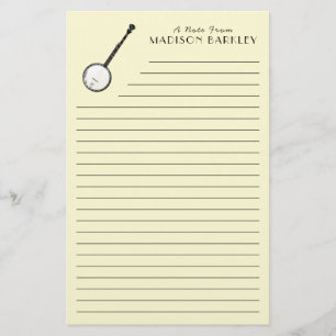 Papelaria Professor de Música Banjo Musical