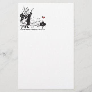 Papelaria professor do porco com estudantes