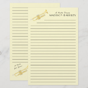 Papelaria Professora de Trompete Musical Stationery