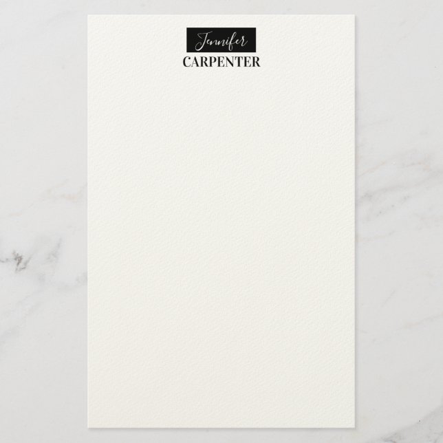 Papelaria Profissional elegante moderno minimalista simples  (Frente)