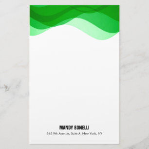 Papelaria Profissional elegante moderno verde branco trendy