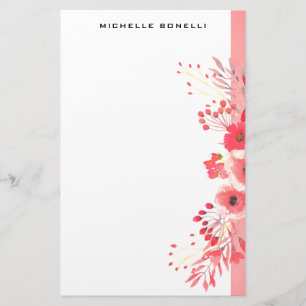 Papelaria Profissional Floral Minimalista Moderna