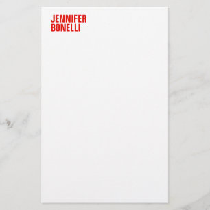 Papelaria Profissional minimalista moderno ousado vermelho b