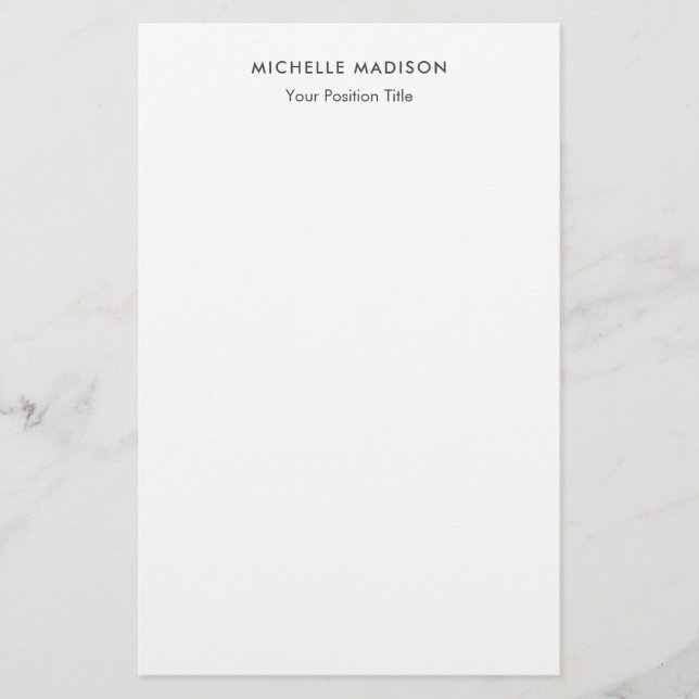 Papelaria Profissional Minimalista Moderno Simples (Frente)