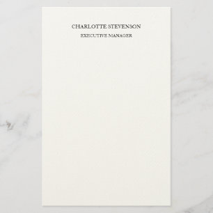 Papelaria Profissional Moderno Branco Simples Minimalista