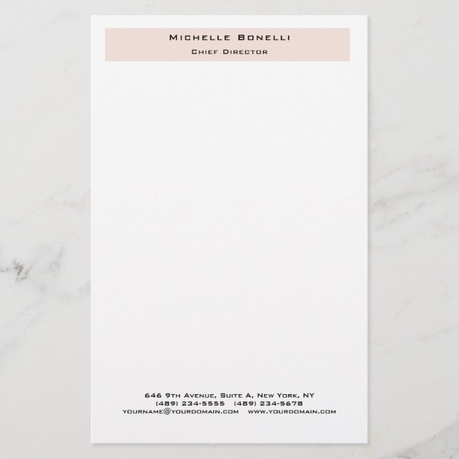 Papelaria Profissional Simples Moderno Minimalista  (Frente)