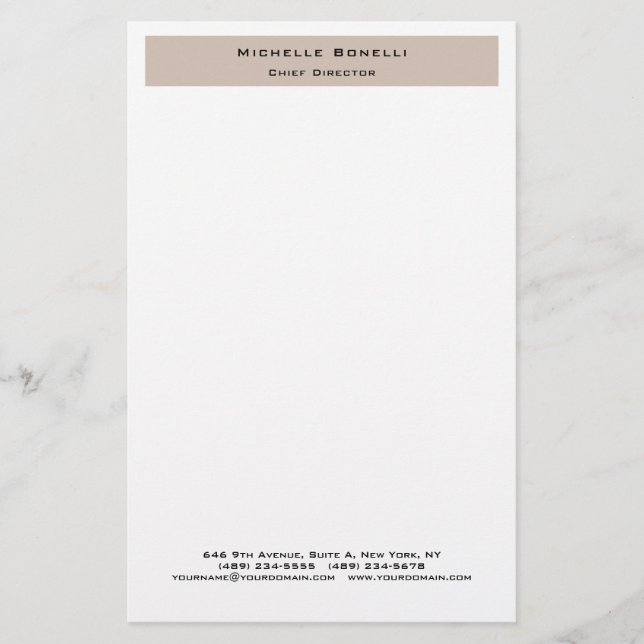Papelaria Profissional Simples Moderno Minimalista  (Frente)