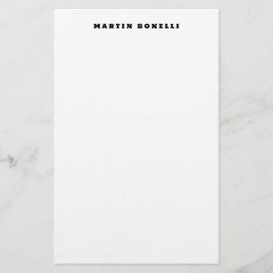 Papelaria Profissional Simples Preto e Branco Minimalista
