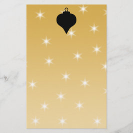 Papelaria Projeto preto e Dourado do Natal da cor