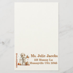 Papelaria Pumpkin Dripe - Mamãe com um doce susto