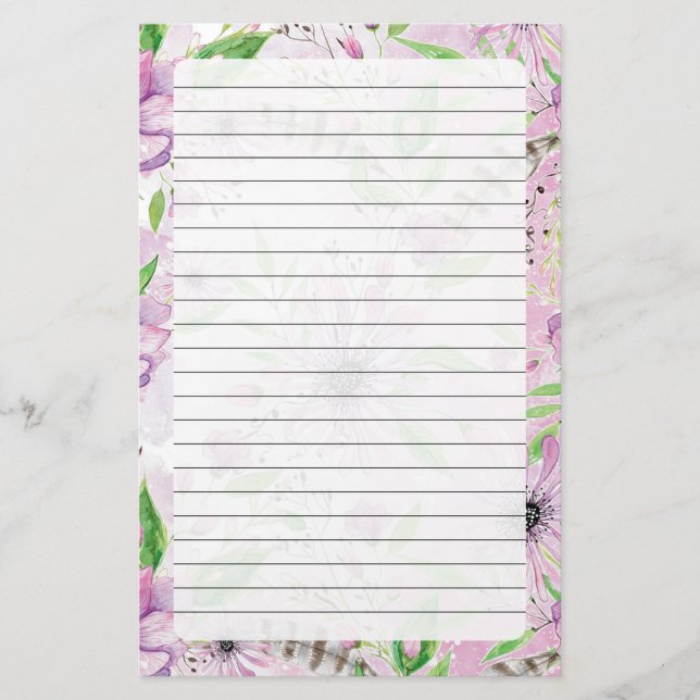 Papelaria Purple Floral (Frente)