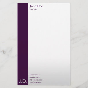 Papelaria púrpura profissional