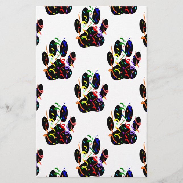 Papelaria Pw Imprime Confetti E Padrão De Streamer De Partid (Frente)